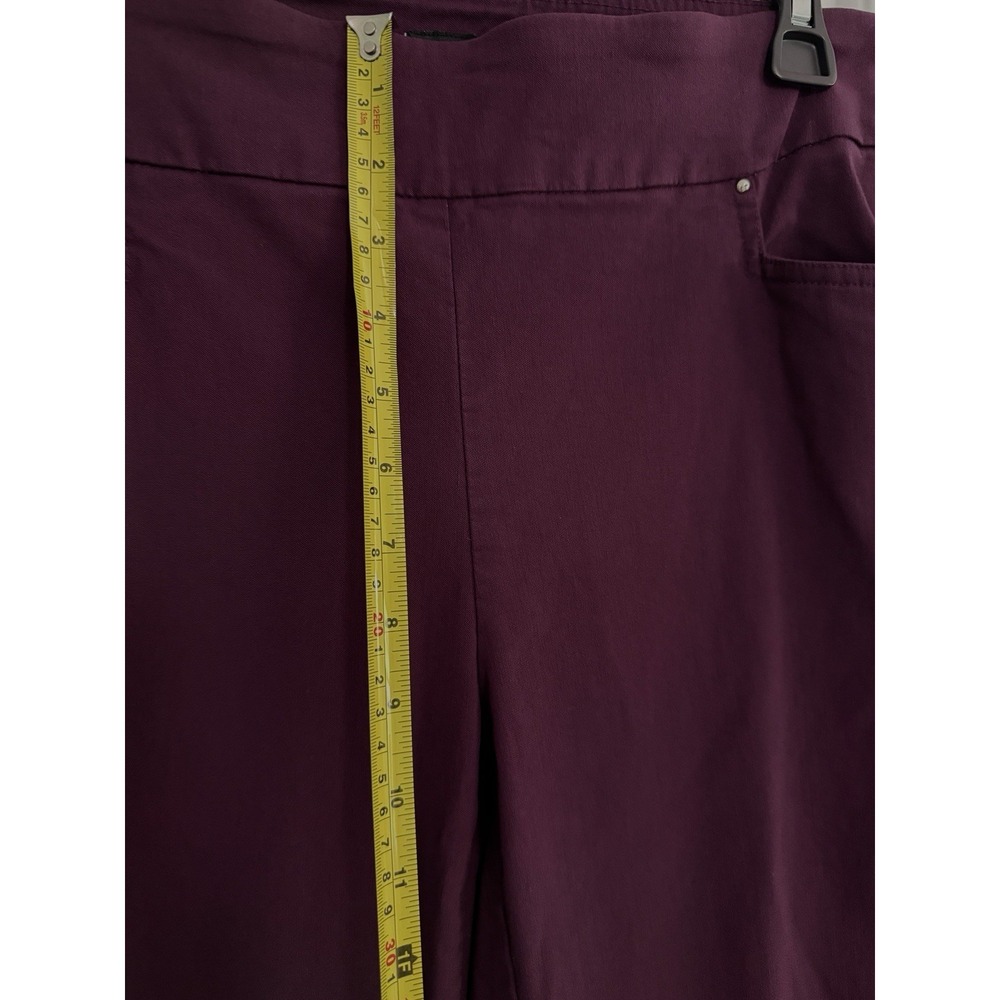Counterparts Women's Size 12 Purple Pull-On Straight Leg Dress Pants Mid Rise - Picture 8 of 8